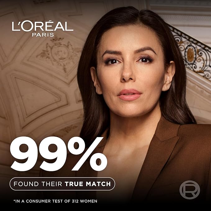 L'Oreal Paris True Match Super-Blendable Foundation, Medium Coverage Liquid Foundation Makeup, W8, Medium Deep, 1 Fl Oz