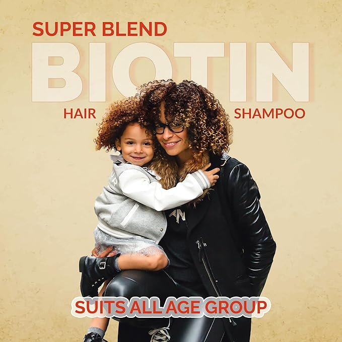 Rosemary Mint Biotin Hair Growth Shampoo for Stronger, Thicker & Longer Hairs with Vitamin E and B5 | Hair Growth Shampoo for Healthy Hairs, Contains NO SLS, NO SLES, NO PARABENS 300 mL