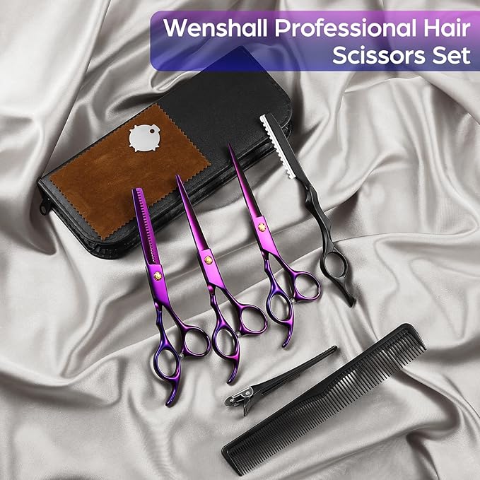 Hair Cutting Scissors Professional 6.89 inch Barber Scissors Multifunctional Salon Thinning Scissors Straight Shears Tools for Mother Father Friends' Christmas Gift