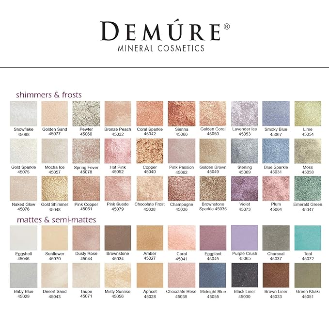 Demure Mineral Make Up Eye Shadow (Teal), Matte Eyeshadow, Loose Powder, Eye Makeup, Professional Makeup