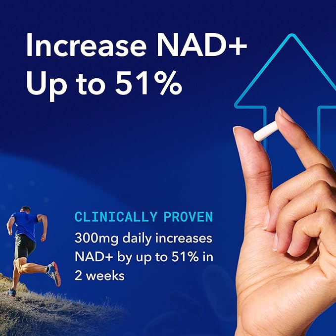 TRU NIAGEN Patented NAD Supplement for Anti Aging and Cell Regeneration, 300 mg Niagen, 90 Servings | Supports Cellular Energy, Brain, Muscle | Nicotinamide Riboside (NR) Take 1 Daily | 2 Bottles