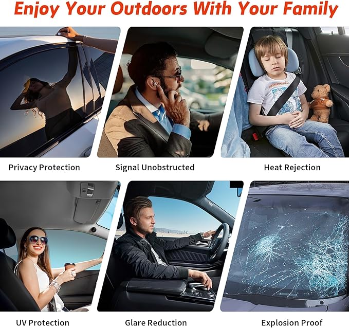 Ceramic Nano Ceramic Window Tint for Cars, Automotive Auto Car Window Tint Film for Car Privacy Film, VLT 15% Percent, Blocks UV/IR Rays, Heat/Glare, 30in-15ft