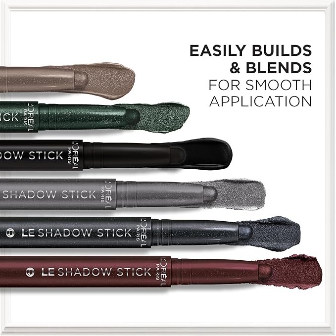 L'Oreal Paris Makeup Le Shadow Stick Eyeshadow, Blendable, Smudge-Resistant, Smokey Cream Eyeshadow, 125 Starry Bordeaux
