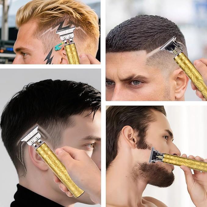 LQTⓇ Professional Beard Trimmer for Men, Rechargeable Hair Trimmer, Hair Clipper for for Hair Cutting, Cordless Electric Razor Shavers, Mens Gifts（Black）