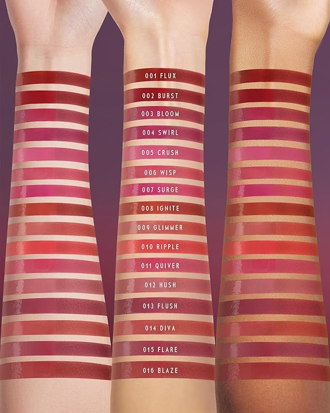 Blurring Lip Tint - Shine Lip Gloss to Soft Blurry Lip Matte Finish, Long-Lasting Lip Stain, Smooth and Blur lip lines, Weightless Watery-Velvet Feel, Hydrating & Non-Sticky (001 FLUX)