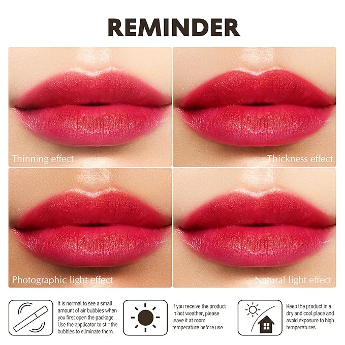 Orange Red Lipstick Moisturizing for Women Shimmer Tinted Lip Balm Hydrating Nourishing Lip Gloss Vegan& Cruelty Free Lip Makeup, ZG123 Bella