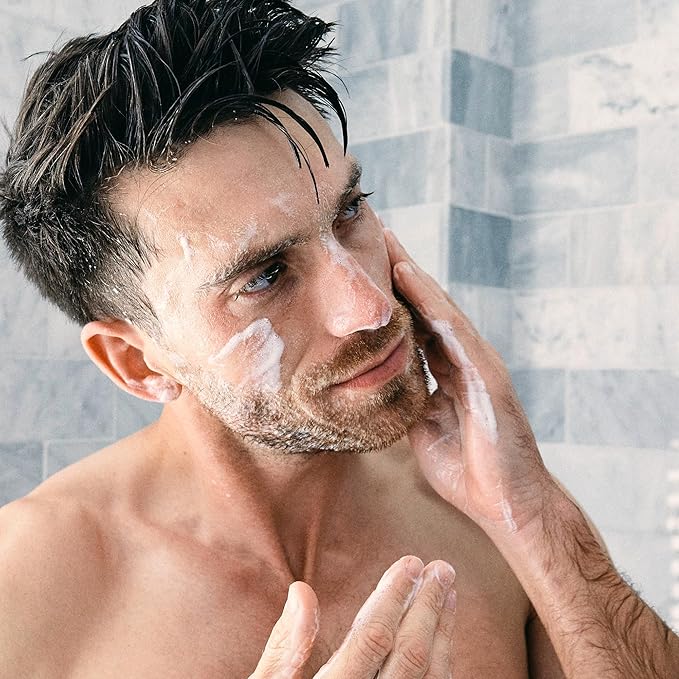Brickell Men's Daily Advanced Face Care Routine II, Activated Charcoal Facial Cleanser, Face Scrub, Facial Moisturizer Lotion, Natural and Organic, Unscented