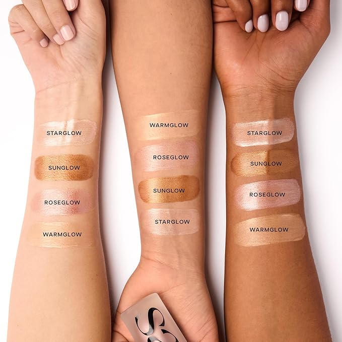 Saie Glowy Super Gel - Hydrating Makeup Primer and Illuminating Glow Serum Enriched with Vitamin C and Squalane Oil - All-Over Liquid Highlighter Makeup for Instant Glass Skin - Sunglow (1 oz)