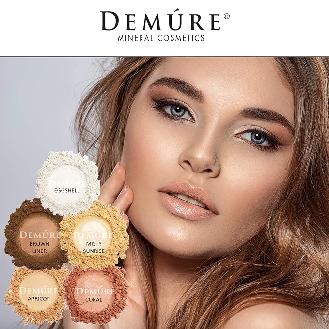 Demure Mineral Make Up (Eggshell) Eye Shadow, Matte Eyeshadow, Loose Powder, Eye Makeup, Professional Makeup