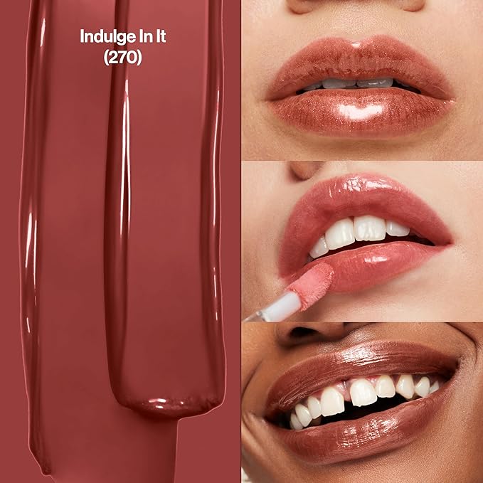 Revlon Super Lustrous Lip Gloss, Non-Sticky, Hydrating, High Shine Finish, 270 Indulge In It, 0.13 oz