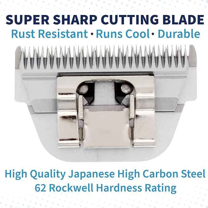 Detachable A Series Wide 5f Blade Dog Grooming Cuts Length 1/4" - 6.4mm Japanese High Carbon Steel Wide 6.4 mm Clipper Blade 5f | Detachable Blade Clippers (Compatible A5 Series(B5FW)