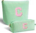 Customized Mothers Day Gifts - Birthday Gift for Mom,Gifts From Daughter,Mother in Law Gifts,Mama Gift Idea,Makeup Bag Set Cosmetic Bag - Green,C