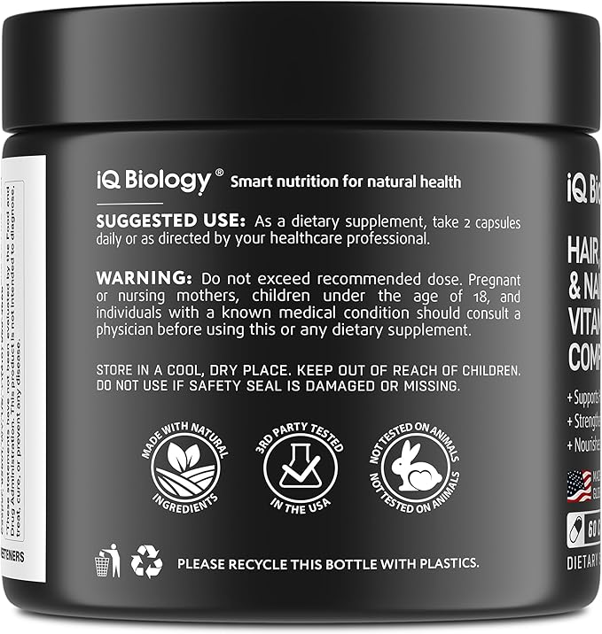 Biotin Collagen Keratin Supplement - Hair Growth Vitamins for Women & Men - 10000mcg Biotin with Hyaluronic Acid & B Complex - Healthy Hair Loss Support - Skin and Nails Care - 60 Capsules
