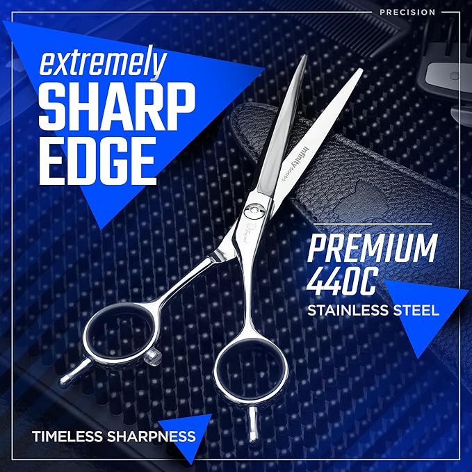 Fagaci Hair Thinning Scissors 6" with 440C Steel, Extreme Sharpness & Precise Cuts Texturizing Shears, Professional Hair Scissors, Barber Scissors Set, Slim Blades Texturizing Scissors