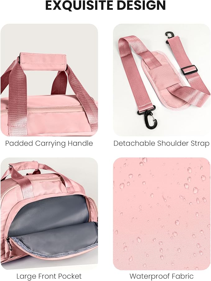 Gift for 8 9 10 11 12 13 14 15 16 Year Old Girls, Initial Gym Bags with Shoe Compartment, Dance Bag for Girls, Monogram Kid Overnight Bags, Sweet 16 Gifts for Daughter (Letter A)