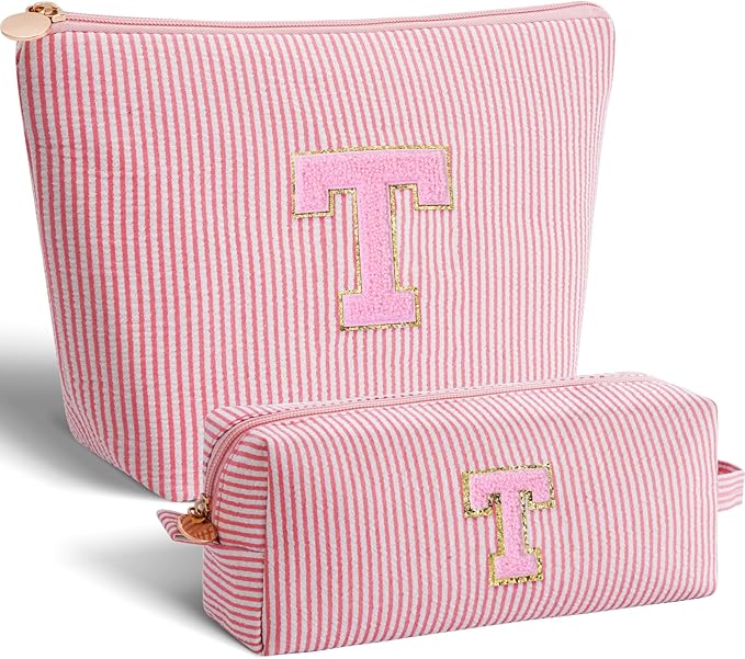 Teacher Appreciation Gifts,Thank You Gifts from Students,Birthday Teacher Retirement Gifts for Women,Teachers Day Gift Ideas,Makeup Bag Set Cosmetic Bag - Peach,T