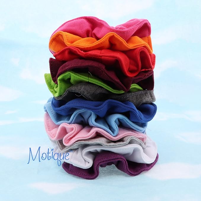Large Solid Scrunchie - Set of 6 - Purple