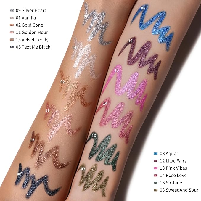 Oulac Nude Gold Eyeshadow Stick - Highly Pigmented Eye Shadow Pencil Waterproof & Long Lasting, Shimmering Glitter Finish, Blendable Eyes Makeup, Vegan Beauty 3.8g, (11) Golden Hour