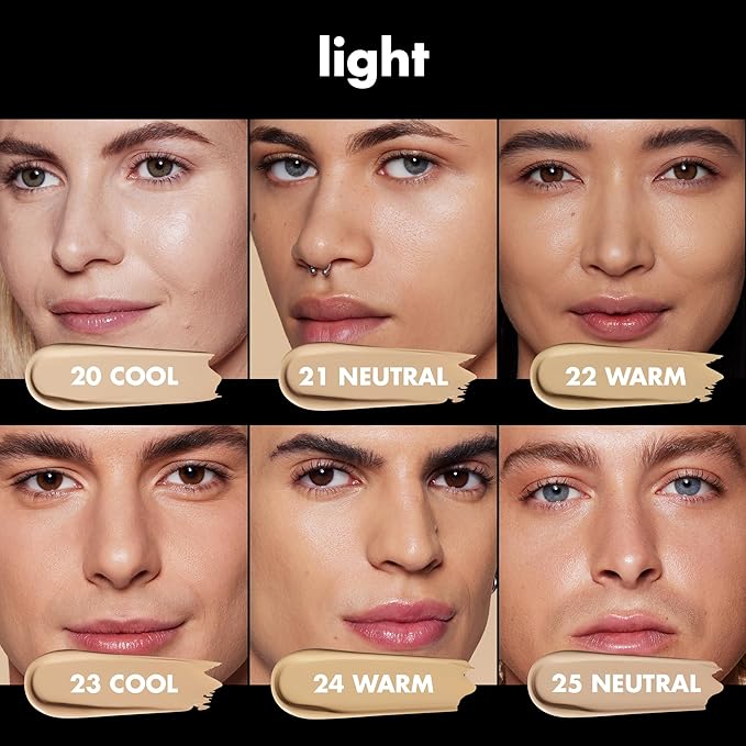 e.l.f. Soft Glam Foundation, Medium Coverage, Long-Lasting & Buildable Foundation For A Smooth, Satin Finish, Vegan & Cruelty-Free, 24 Light Warm