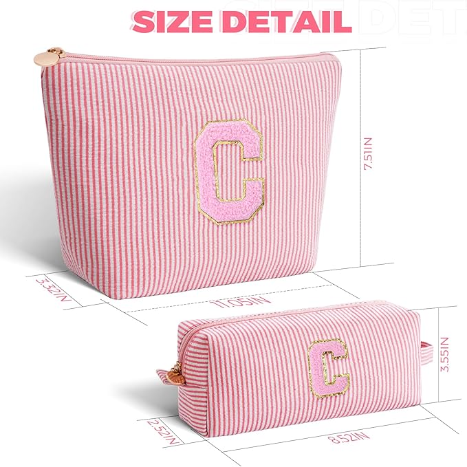 Customized Mothers Day Gifts - Birthday Gift for Mom,Gifts From Daughter,Mother in Law Gifts,Mama Gift Idea,Makeup Bag Set Cosmetic Bag - Peach,C