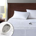 Degrees of Comfort Heated Mattress Pad Full Size | Zone Heating Electric Bed Warmer W/Auto Shut Off | Fit Up to 15 Inch | 12.5ft Long Cord - 54x75 Inch, White