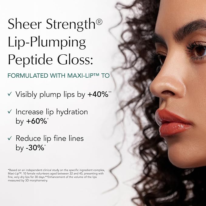 Thrive Causemetics Sheer Strength Lip Plumping Peptide Gloss, Lip Plumper with Vitamin E, Peptides, Plumps, Smooths & Hydrates Lips, High Shine, Vegan & Cruelty Free, Marlene (Light Pink)