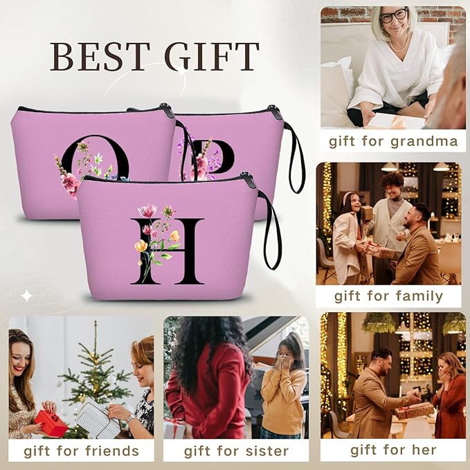 Birthday Inspirational Bridesmaid Proposal Team Small Gifts for Women Mom Aunt Teacher Sister Coworkers Makeup Cosmetic Bag Travel with Mirror Mothers Day Christmas Graduation H