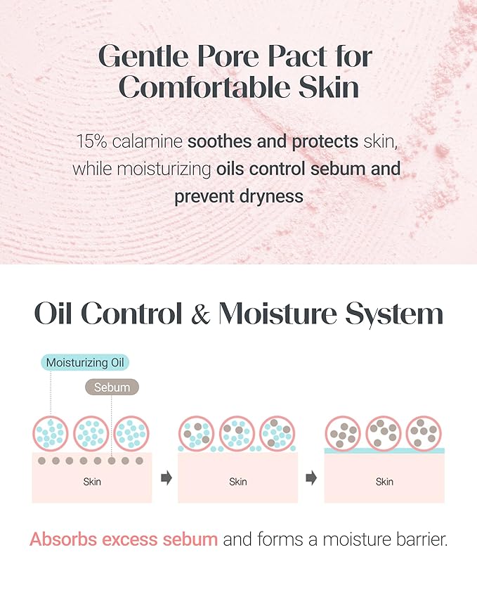THESAEM Saemmul Perfect Pore Pink Pact - Makeup Finishing Pressed Powder for Sebum Control and Pore Minimization, Soothes Sensitive Skin with Calamine, Setting Powder, Clumps Free 12g