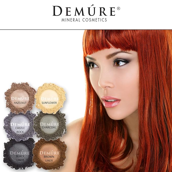 Demure Mineral Make Up (Charcoal) Eye Shadow, Matte Eyeshadow, Loose Powder, Eye Makeup, Professional Makeup