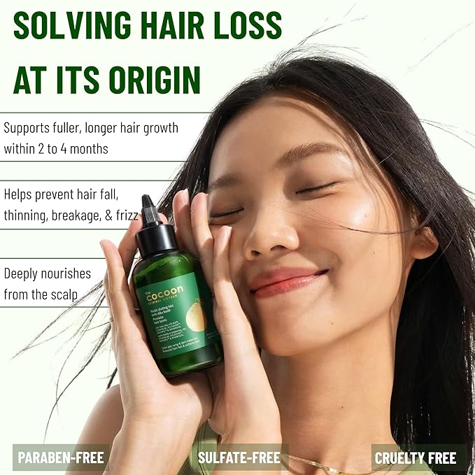 Cocoon Hair Repair Set (SAVE 25%): Pomelo Tonic (4.7 fl oz), Shampoo (10.4 fl oz), and Conditioner (10.4 fl oz)
