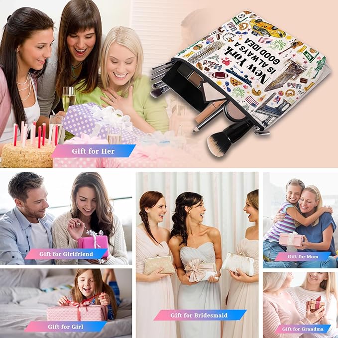 New York Travel Souvenirs, NYC Themed Gifts for Women, I Love NYC Trip Favors