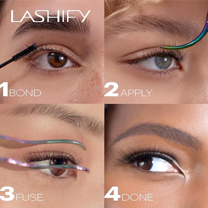 Lashify Curl 16mm Gossamer Eyelash Extensions Refill, Black, DIY False Lashes for a Natural Look