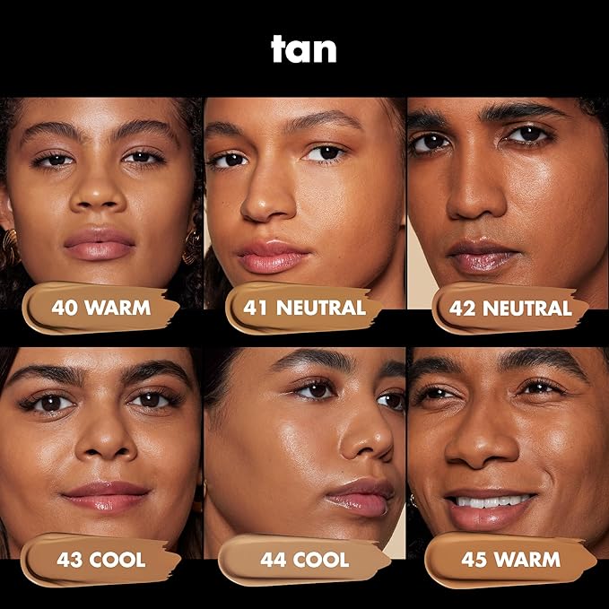 e.l.f. Soft Glam Foundation, Medium Coverage, Long-Lasting & Buildable Foundation For A Smooth, Satin Finish, Vegan & Cruelty-Free, 44 Tan Cool