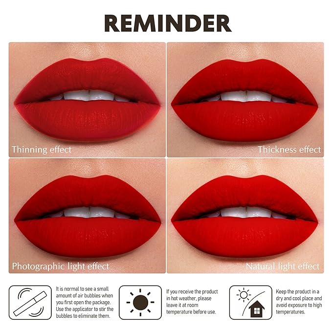 Hot Pink Lipstick Matte for Women, Color Stay Long Lasting Lipstick Smudgeproof Liquid Lipsticks, Cruelty Free Lip Color (DM06 Dream pink)
