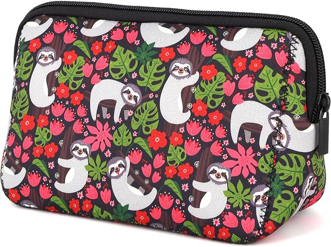 Cosmetic Bag Waterproof Neoprene Zipper Pouch Travel Portable Toiletry Makeup Bags Organizer Case for Women and Girls