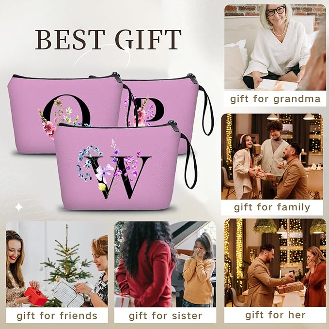 Birthday Inspirational Bridesmaid Proposal Team Small Gifts for Women Mom Aunt Teacher Sister Coworkers Makeup Cosmetic Bag Travel with Mirror Mothers Day Christmas Graduation W