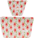 2 Pcs Makeup Bags, Large Cosmetic Bag Travel Toiletry Bag Organizer for Women, Embroidery Craft, Floral Makeup Bag Small Cosmetic Pouch Purse with Zipper Gifts for Girls Teen
