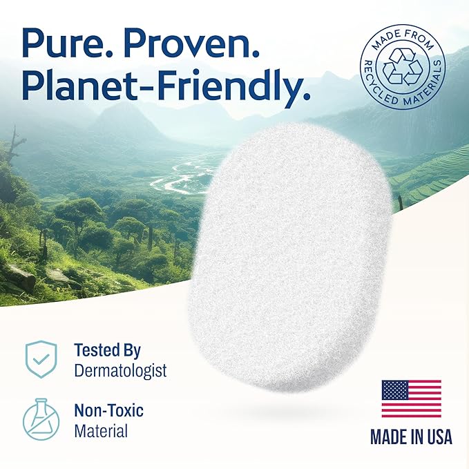 HartFelt Bath Sponges for Shower | Oval Body Wash Scrubber for Exfoliating Skin | Clean and Refresh Body, Back & Arms | Chemical-Free Body Sponge | Made in USA - Pack of 30