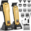 Fagaci Professional Hair Clippers for Men with Superior Precision, Brushless Motor Barber Clippers and Trimmers Set, 5X Longer Sharpness Hair Cutting Kit, Mens Haircut Cordless Clipper for Barber