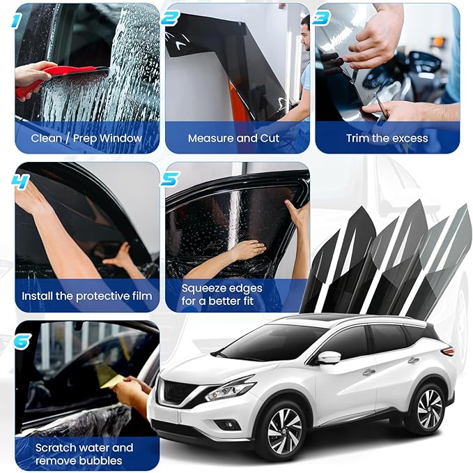 Car Window Tint 35% VLT - 20" in x 20' Ft Nano Carbon Window Tint Privacy Film for Car, Heat & UV Blocking, Glare Reduction and Scratch Resistant Automotive Tinting Roll