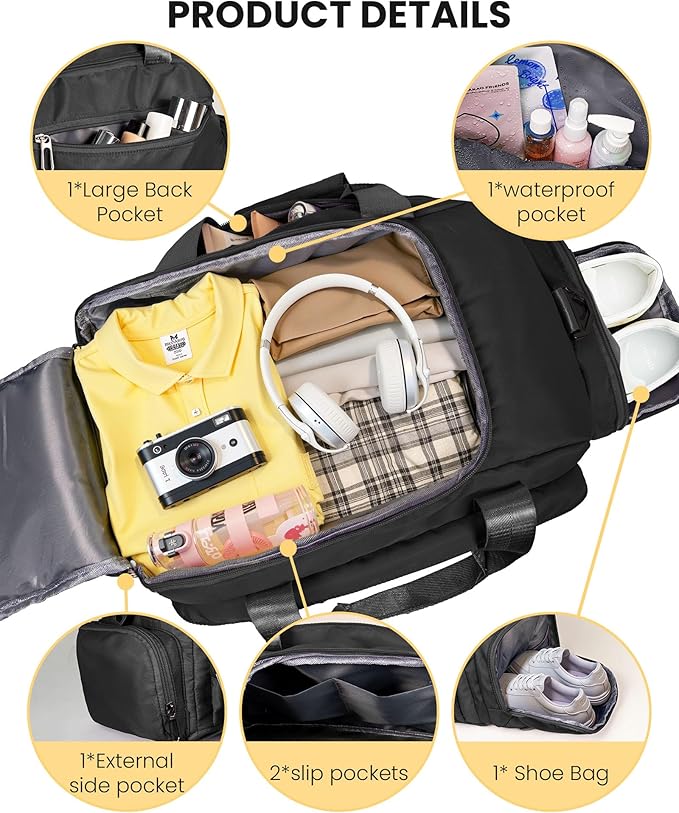 Tween Girl Gifts Trendy Stuff, Initial Gym Bags with Shoe Compartment, Dance Bag for Girls, Monogram Kid Overnight Bags, Travel Duffle Tote-Perfect for Soccer Sport Gymnastics (Letter Q)