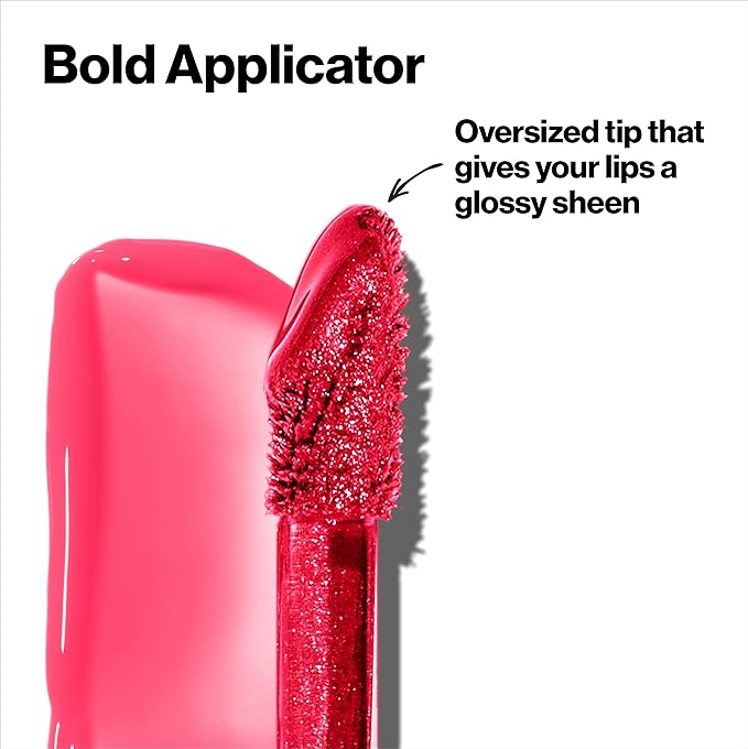 Revlon Super Lustrous Lip Gloss, Non-Sticky, Hydrating, High Shine Finish, 205 Snow Pink, 0.13 oz