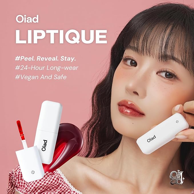 Liptique Korean Lip Stain Peel Off - 24 Hour Long Lasting Lip Tattoo, Waterproof & Transfer Proof, Nourishing & Hydrating Lip Tint for Women, Instant Plumping Lip Tints Peel Off (007 CORRAL'N)