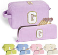YOOLIFE Initial Travel Makeup Bag Cosmetic Bag - Teen Girl Gifts Trendy Stuff Friend Birthday Gifts for Women Teen Girl Kids