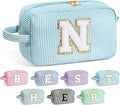 YOOLIFE Gifts for Grandma - Personalized Birthday Gifts for Grandma, Monogram Initial Makeup Bag, Make Up Bag for Women N