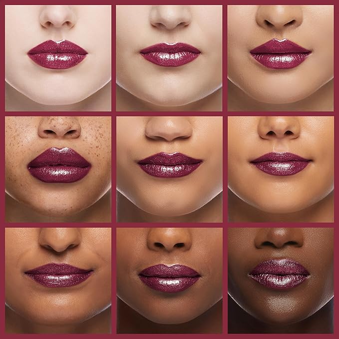 Oulac Burgundy Lipstick for Women with Metallic 3D Shine Lightweight Hydrating Formula, High Impact Lip Color, Vegan Beauty, Full Coverage Lip Makeup, Christmas Gifts for Women, Love Particle(03)