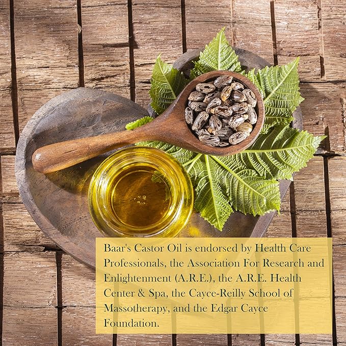 Baar Palma Christos Organic Castor Oil Products, Cold-Pressed, Hexane-Free, USDA Certified, for Skin, Hair, Massage & Castor Oil Packs, 32 oz