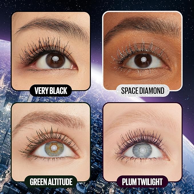 Maybelline Lash Sensational Sky High Washable Mascara, Volumizing, Lengthening, Defining, Curling, Multiplying, Buildable Mascara Make Up Formula, Blue Mist, 1 Count