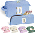 YOOLIFE Initial Travel Makeup Bag Cosmetic Bag - Teen Girl Gifts Trendy Stuff Friend Birthday Gifts for Women Teen Girl Kids