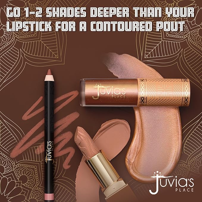 Juvia's Place Long Wear Lip Pencil – So Rare – Waterproof & Kiss-proof, Long Lasting Lip Liner, Smooth Makeup Application - Soft Matte Finish Base for Lipstick - 13 Hours of Wear for Everyday Use